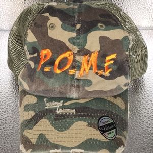 P.O.M.E Camo x Orange Vintage Trucker